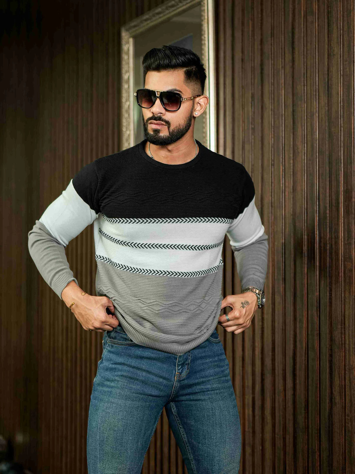 Multi Cotton Full Sleeve Premium T Shirt