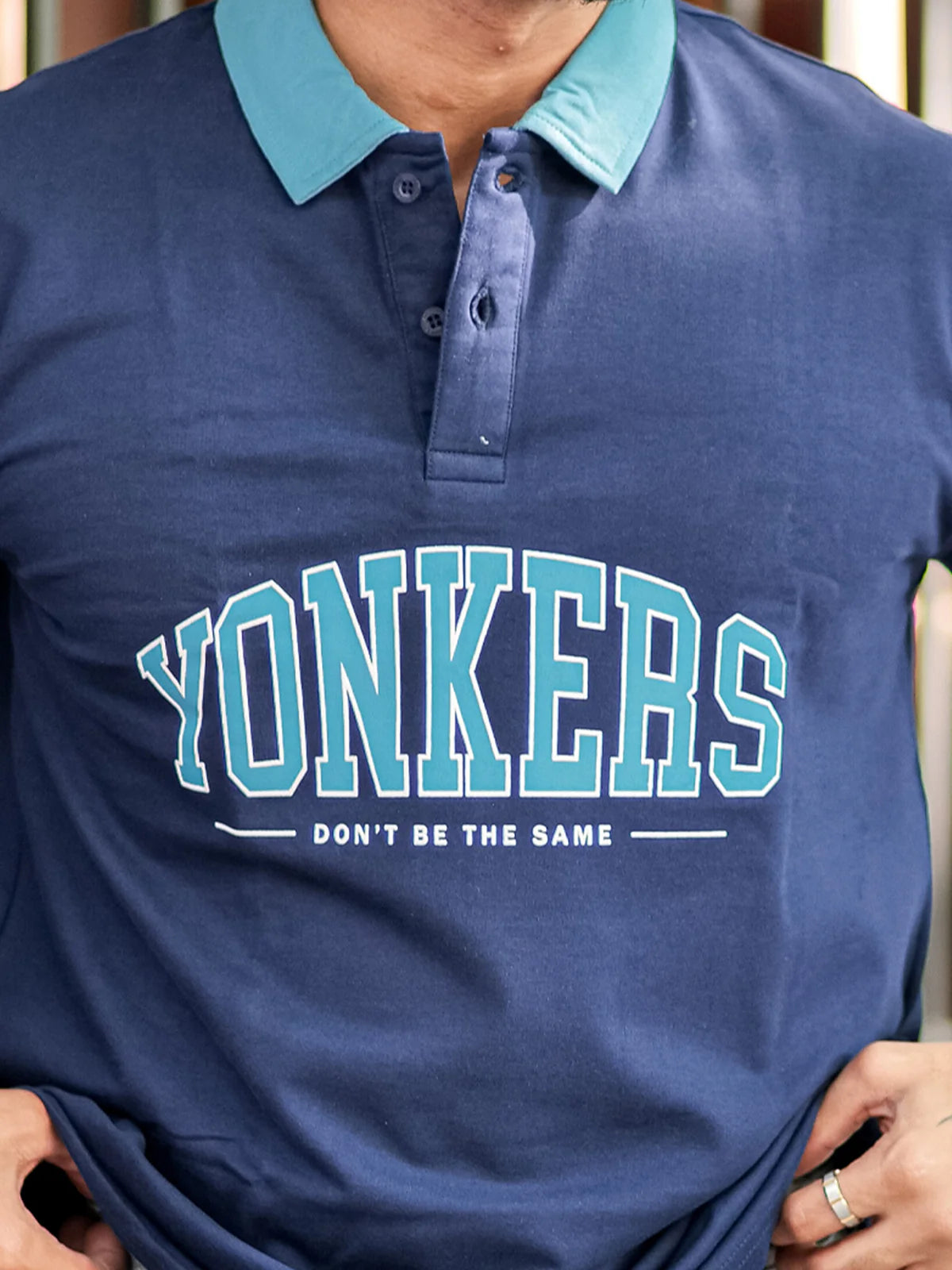 Yonkers Navy Over-Sized T-shirt