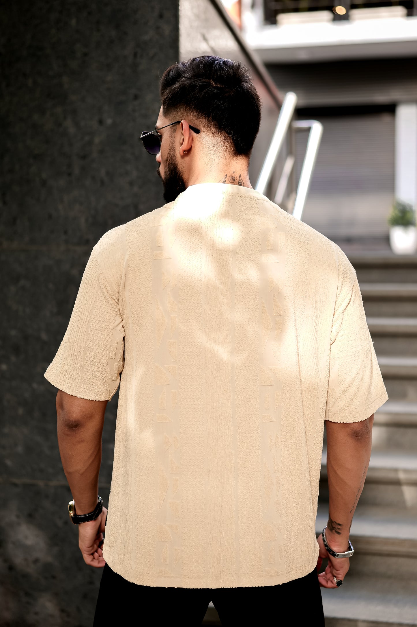 Beige Knitted T-Shirt